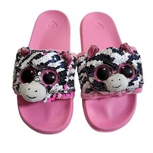 Ty Zebra Flippables Flip Flops Size 1 / 3